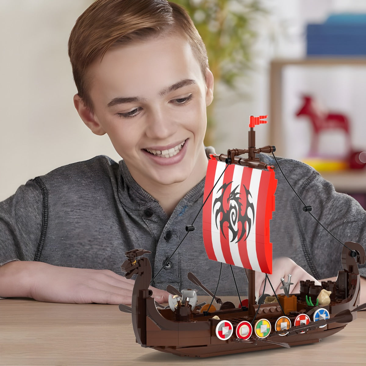 MOC-58275 Viking Longship Valheim including gift box and physical manual