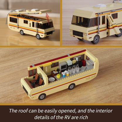 Breaking Bad Mobile Lab / RV Model with Interior and Paper Instruction MOC Building Toys Set