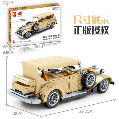 701900 Technic Series 841pcs Beijing Automobile Museum-LinKen Retro Classic Car Building Block Toy Ship From China