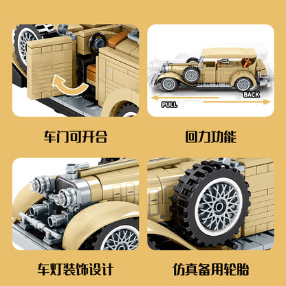 701900 Technic Series 841pcs Beijing Automobile Museum-LinKen Retro Classic Car Building Block Toy Ship From China