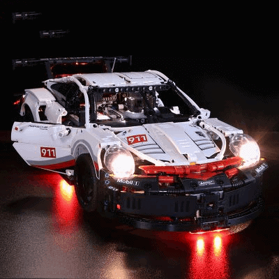 LEGO 42096 Led Light White Super Racing Car Brick kits V.Basic