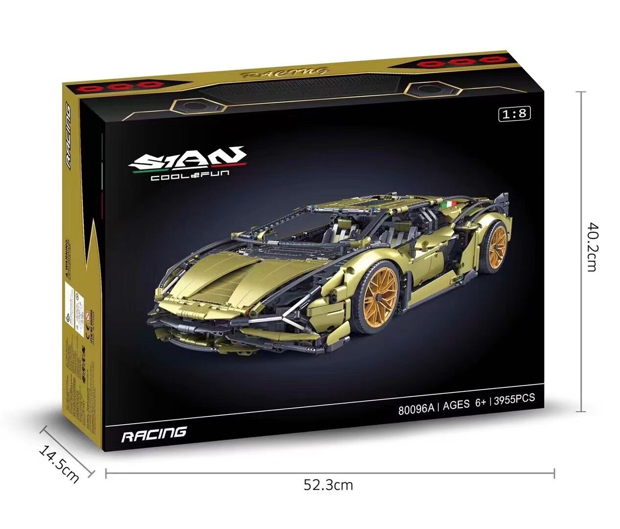 7901A (80096A) High-Tech Series Limited Edition Champagne Car Set 1:8 Model Building Blocks 3955pcs Bricks From China.