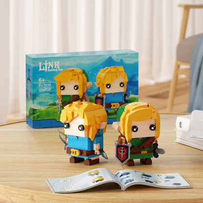 Breath of The Wild Link Building Kit, Game Character Model Building Block Sets Unique BOTW Decorations