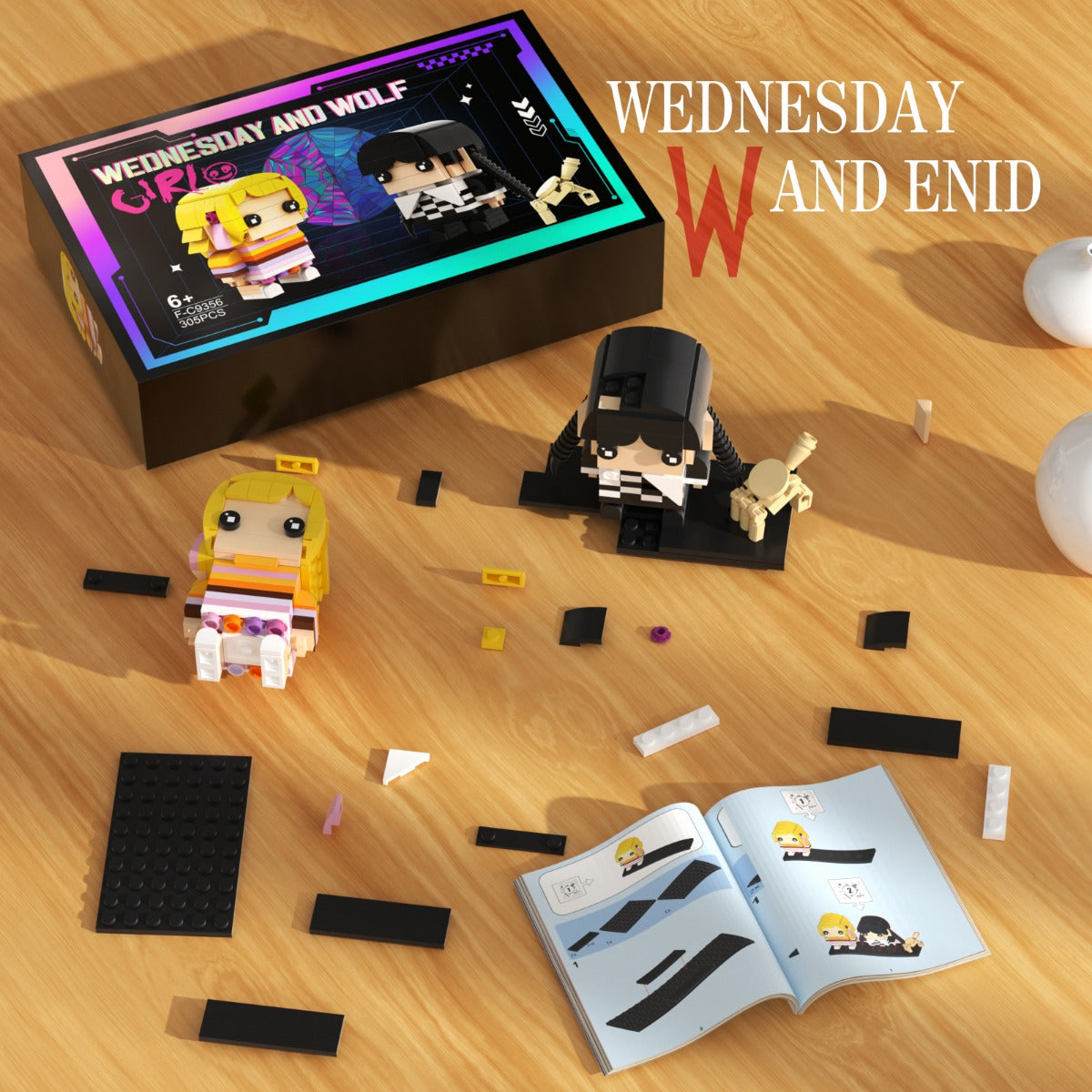MOC wednesday adams and hand The Addams Family building blocks kit with compatible bricks