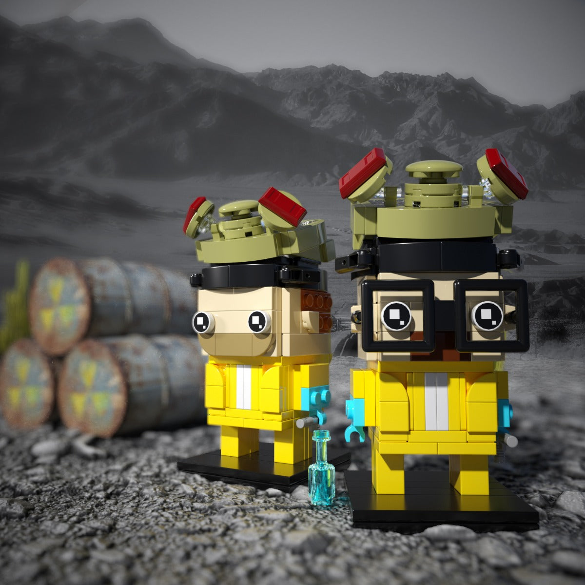 MOC Breaking Bad white and pink building blocks including gift box and physical manual