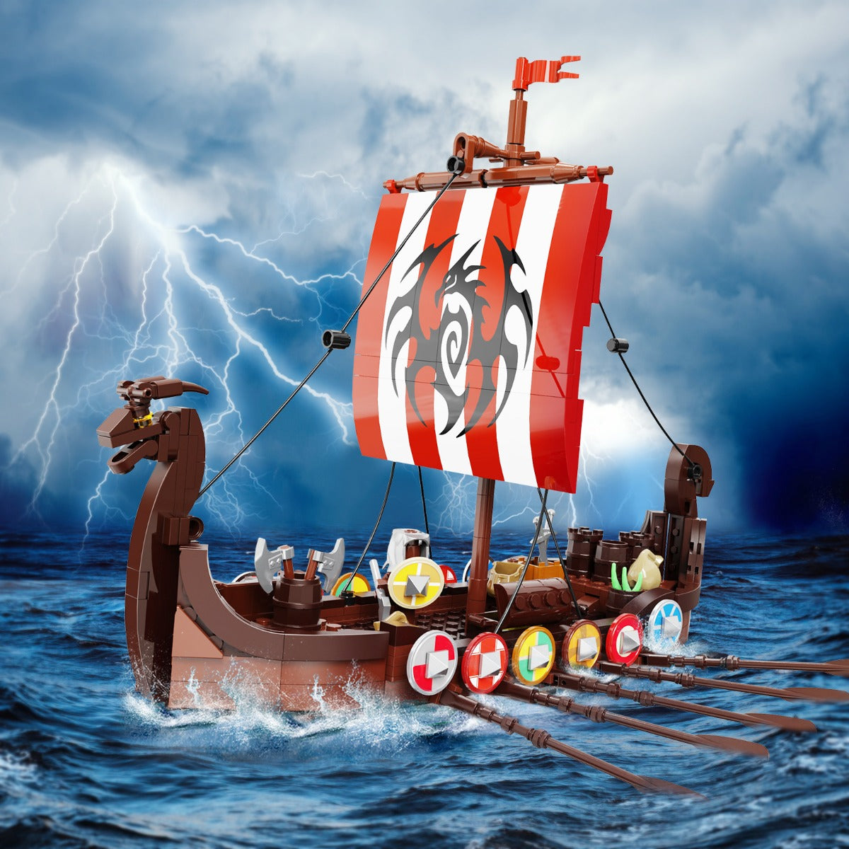 MOC-58275 Viking Longship Valheim including gift box and physical manual