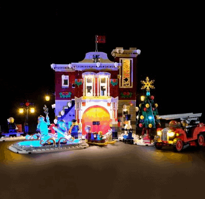 LEGO 10263 Led Light Winter Village Fire Station Brick kits