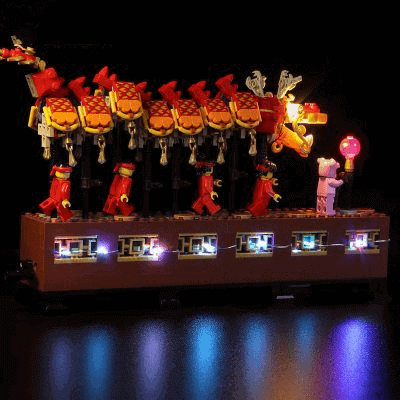 LEGO 80102 Led Light Dragon Dance Brick kits