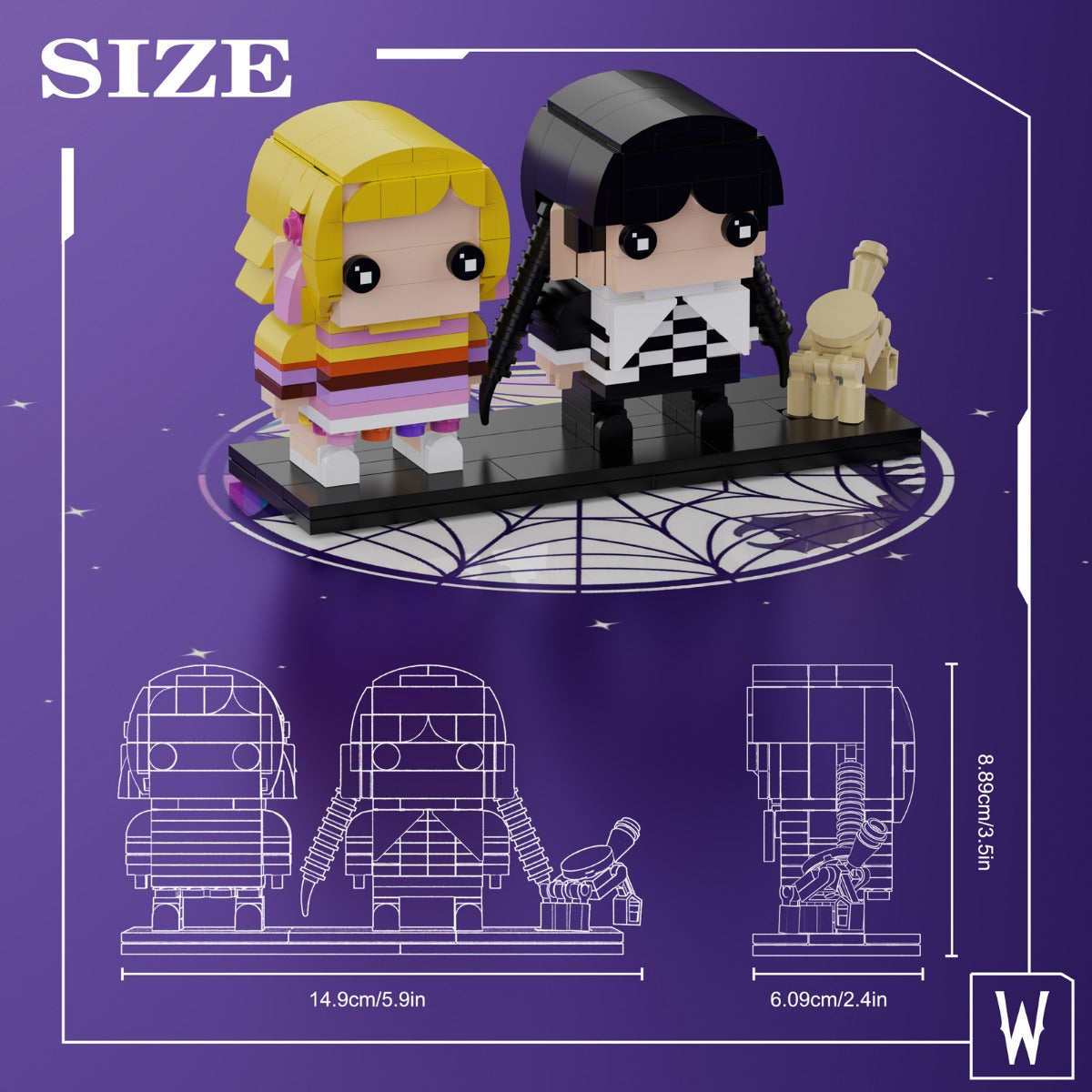 MOC wednesday adams and hand The Addams Family building blocks kit with compatible bricks