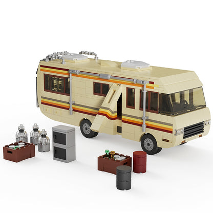 Breaking Bad Mobile Lab / RV Model with Interior and Paper Instruction MOC Building Toys Set