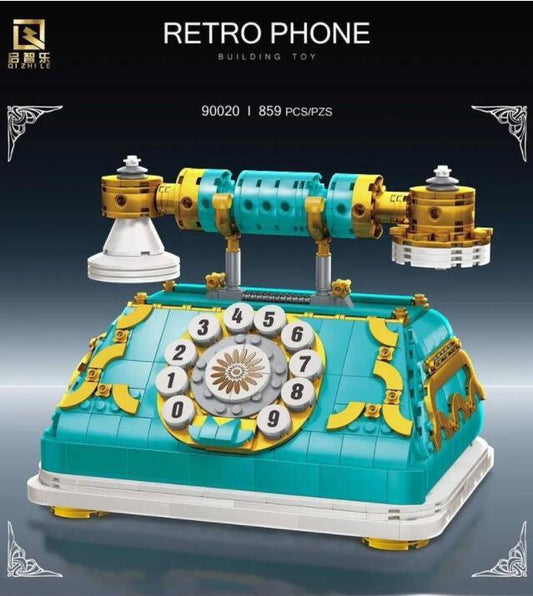 90020 859PCS MOC Uniqu Green Creativity Classic Retro Telephone Building Blocks Model Assembly Brick Toys ship from China.