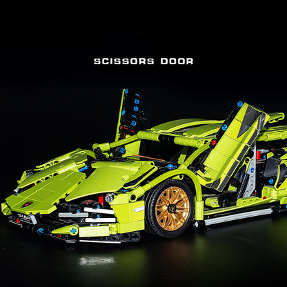 9913 Moc Technic 1:14 LAM static version Sports Car Building Blocks Super Car Bricks 1280PCS Toys From China.
