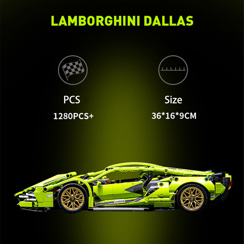 9913 Moc Technic 1:14 LAM static version Sports Car Building Blocks Super Car Bricks 1280PCS Toys From China.