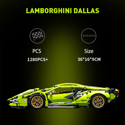 9913 Moc Technic 1:14 LAM static version Sports Car Building Blocks Super Car Bricks 1280PCS Toys From China.
