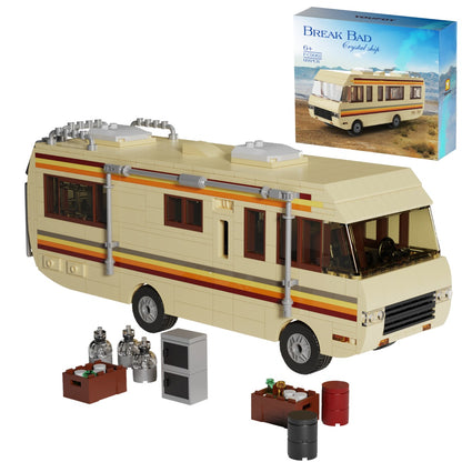 Breaking Bad Mobile Lab / RV Model with Interior and Paper Instruction MOC Building Toys Set