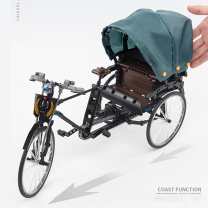 AchKo 50015 MOC Technic Shanghai Three-wheeled rickshaws Model Building Blocks with 535 pcs Bricks Toys from China.