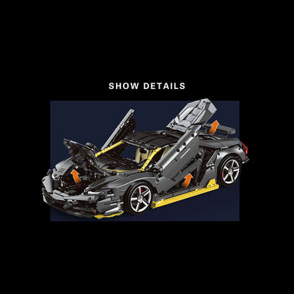 BBuildingBlock K1-1A Technic Static Version Black Lamborghini Centenario 1:8 hypercar Sports Car Building Blcoks 3874pcs Bricks From China Delivery.