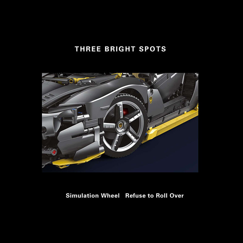 BBuildingBlock K1-1A Technic Static Version Black Lamborghini Centenario 1:8 hypercar Sports Car Building Blcoks 3874pcs Bricks From China Delivery.