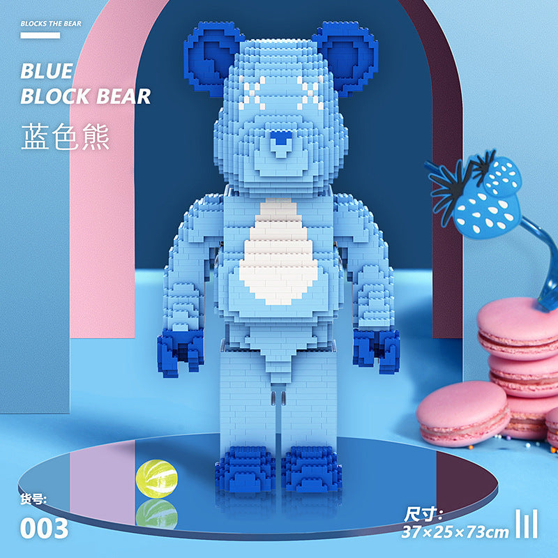 Blocks The Bear Pink002 Blue003 Net red same style Building block model 2388pcs From China