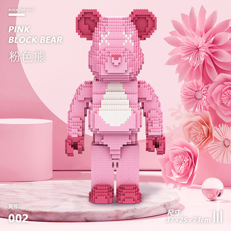 Blocks The Bear Pink002 Blue003 Net red same style Building block model 2388pcs From China