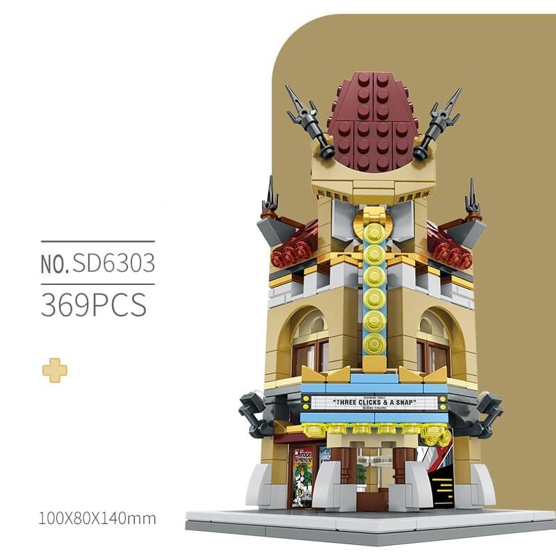 SEMBO 4 in 1 Modular Building Pet shop Paris Restaurants Fire department Palace theater SD6300/1/2/3