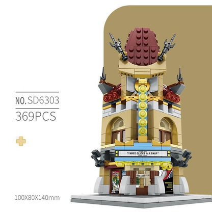 SEMBO 4 in 1 Modular Building Pet shop Paris Restaurants Fire department Palace theater SD6300/1/2/3