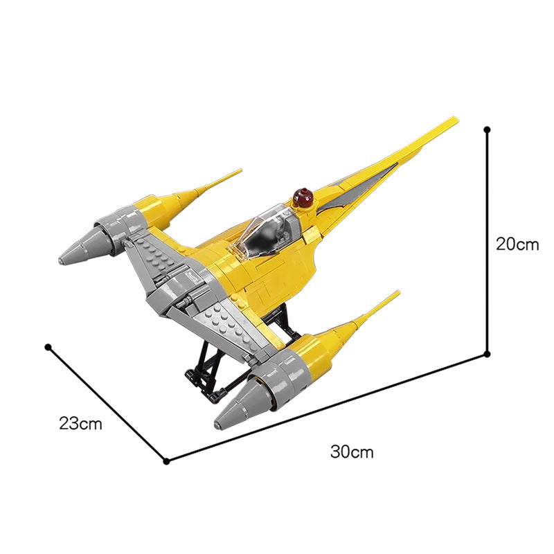 BuildMoc 13997 Moc Custom Star Wars Sets N-1 navigation fighter Building Blocks ship from China.(PDF Instrcution Version).