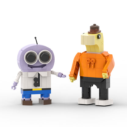 Smiling Friendsglep,pim,charlie,alan,Mr Frog