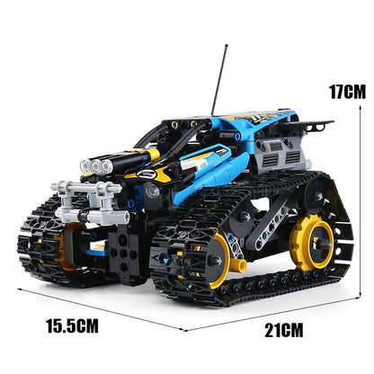 MOULDKING 13032 Mini Tank RC Track Stunt Car Blue