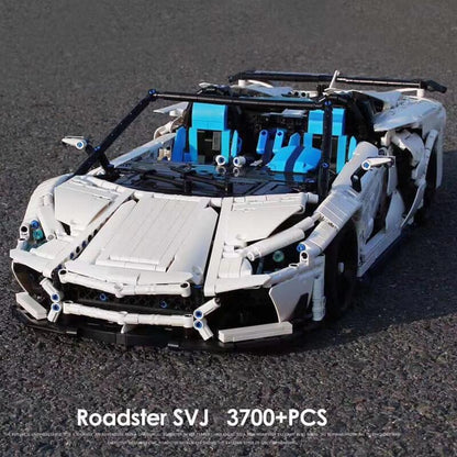 LEZHUANG 2101 MOC 17698 Lamborghini Aventador SVJ Roadster 1:8