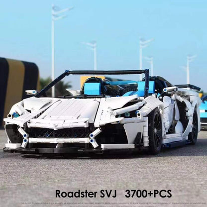 LEZHUANG 2101 MOC 17698 Lamborghini Aventador SVJ Roadster 1:8