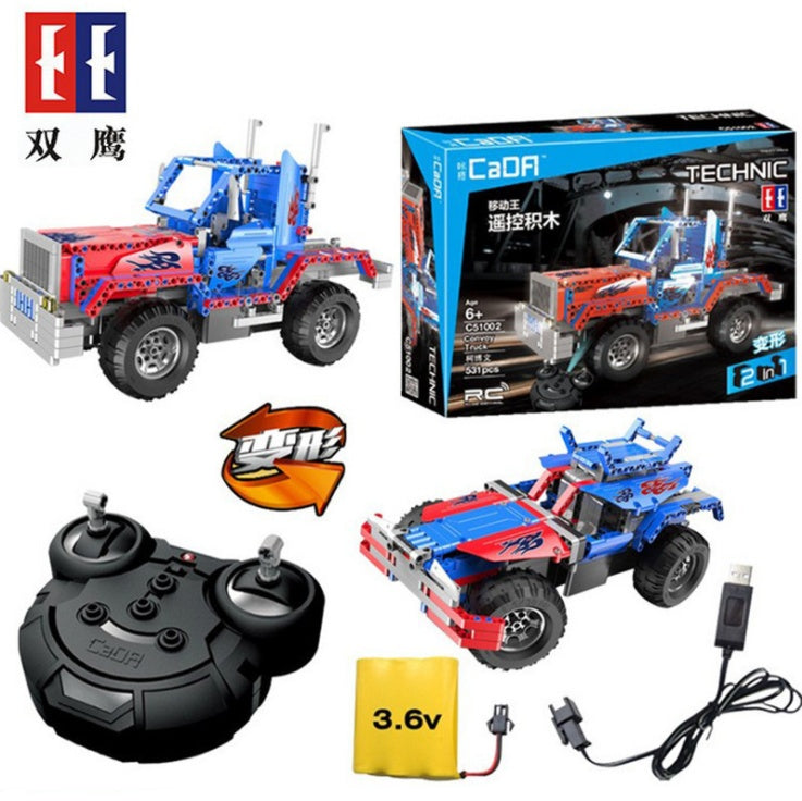 C51002 531Pcs Skyreach pillar 2 IN 1 Remote Control Building Block Car Toy Gift Ship From China