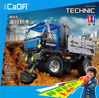 C51017  638PCS RC Remote Control Dump Truck Building Blocks Compatible City Technic Car Vehicle Bricks Series Toys for Kids Ship From China