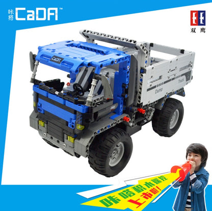 C51017  638PCS RC Remote Control Dump Truck Building Blocks Compatible City Technic Car Vehicle Bricks Series Toys for Kids Ship From China