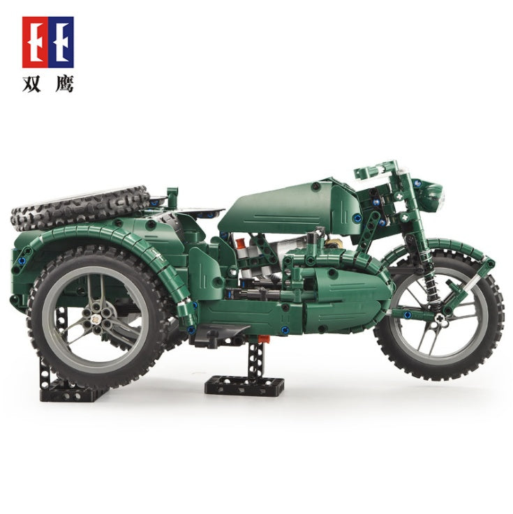 C51021 629Pcs Military Series RC Three Wheeled Motorcycle Technic Building Blocks Bricks Remote Control Car Toys Gifts Ship From China