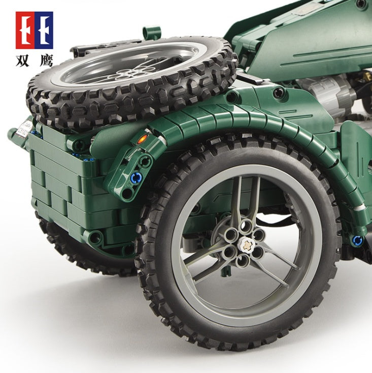 C51021 629Pcs Military Series RC Three Wheeled Motorcycle Technic Building Blocks Bricks Remote Control Car Toys Gifts Ship From China