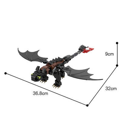 MOC-23064 Toothless - How to Train Your Dragon building blocks series bricks set