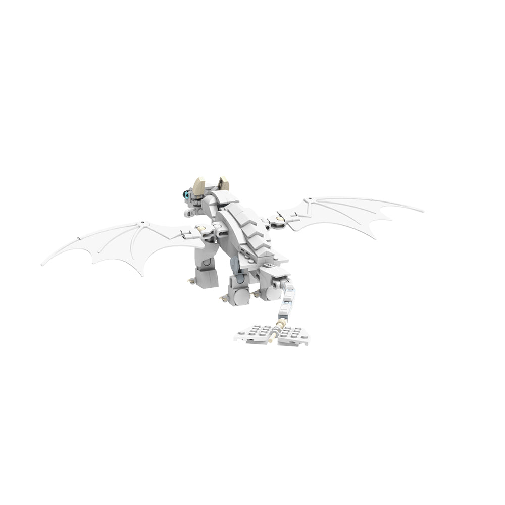 MOC Light Fury from How to Train Your Dragon MOC building blocks series bricks set