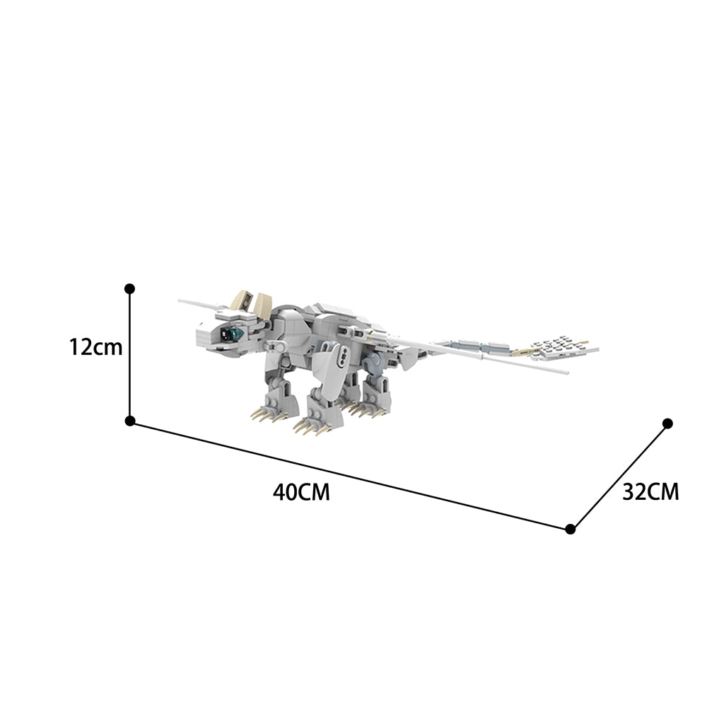 MOC Light Fury from How to Train Your Dragon MOC building blocks series bricks set