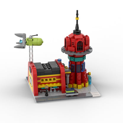 MOC Micro Planet Express building blocks series bricks set