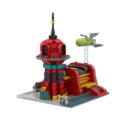 MOC Micro Planet Express building blocks series bricks set