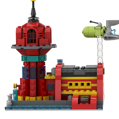 MOC Micro Planet Express building blocks series bricks set