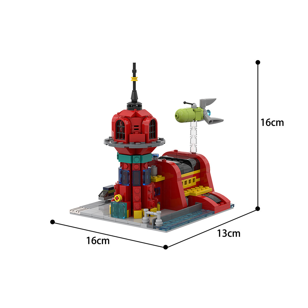 MOC Micro Planet Express building blocks series bricks set