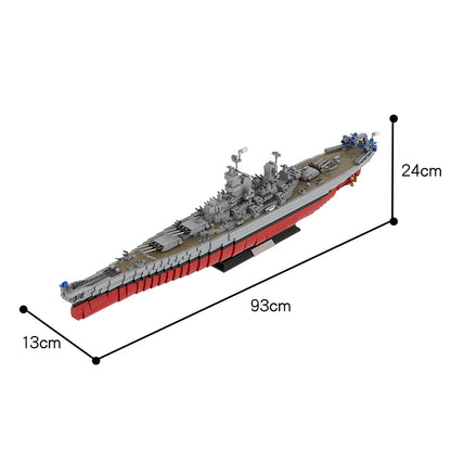 MOC-31764 Iowa-Class Battleship USS Missouri (BB-63) building blocks kit with compatible bricks