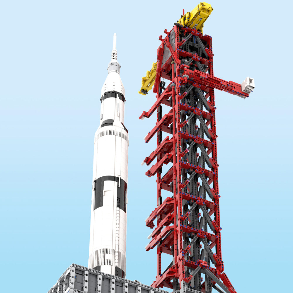 MOC-60088 Launch Tower Mk I for Saturn V with Crawler Alternative Build of  Set 21309/92176 building blocks bricks set
