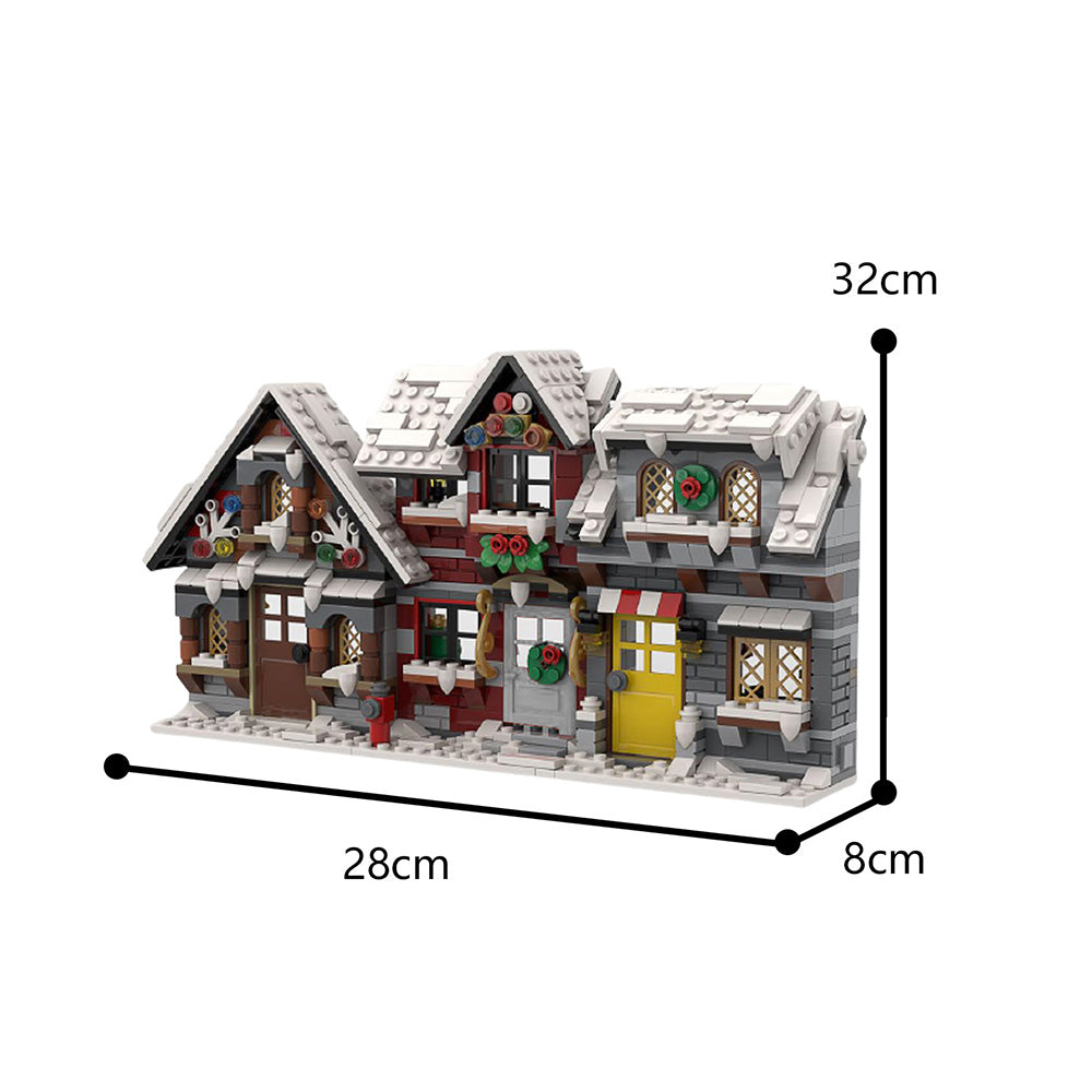 MOC three little winter houses