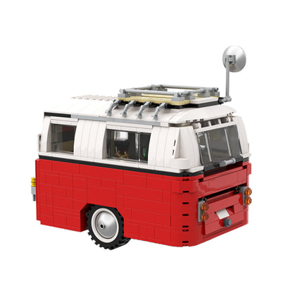 MOC Caravan / Camping Trailer for 10220 T1 Bus building blocks series bricks set