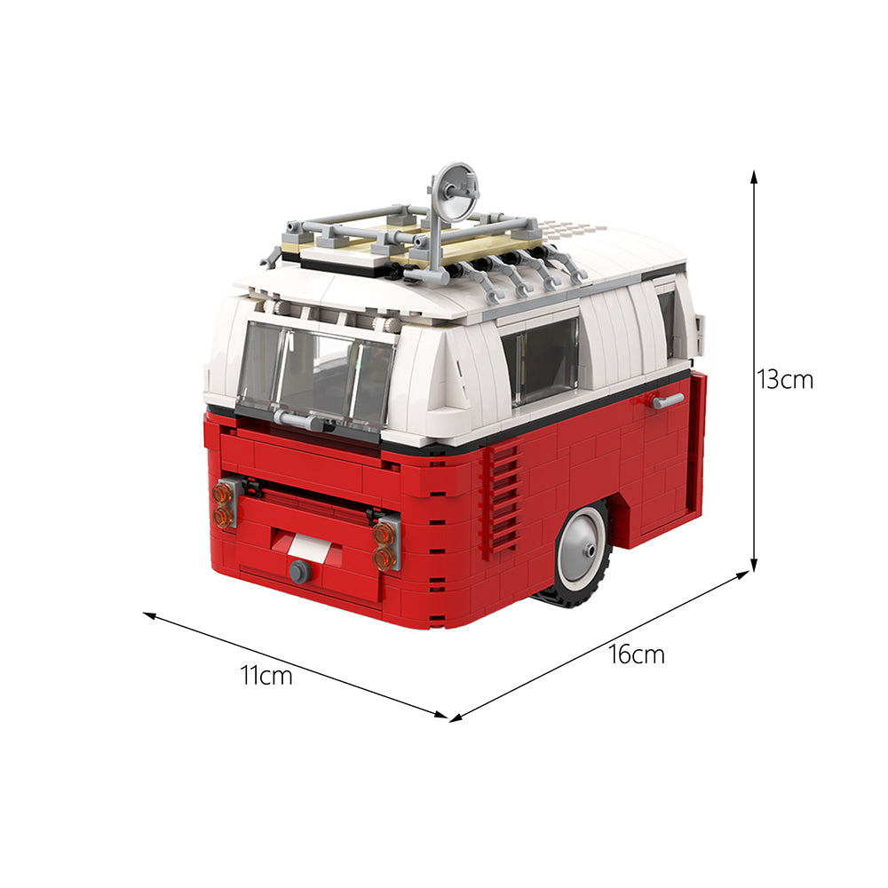 MOC Caravan / Camping Trailer for 10220 T1 Bus building blocks series bricks set