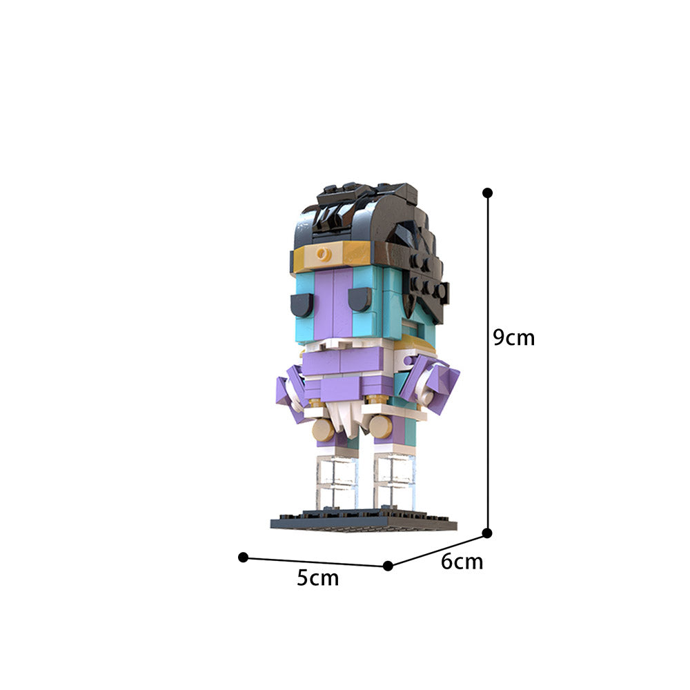 MOC Jotaro &amp; Star Platinum Brickheadz (JoJo's Bizarre Adventure)