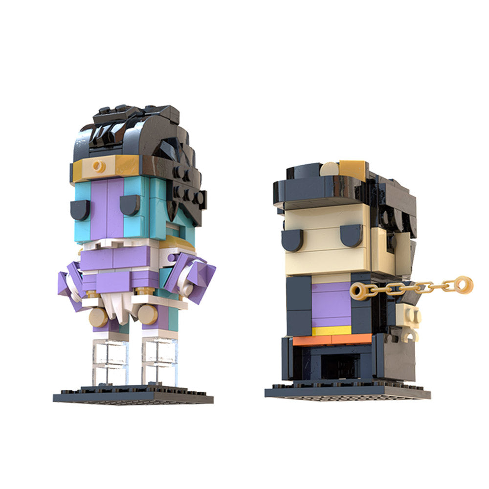 MOC Jotaro &amp; Star Platinum Brickheadz (JoJo's Bizarre Adventure)